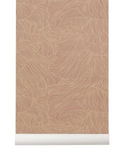 Ferm Living Coral Wallpaper - Dusty Rose/Beige