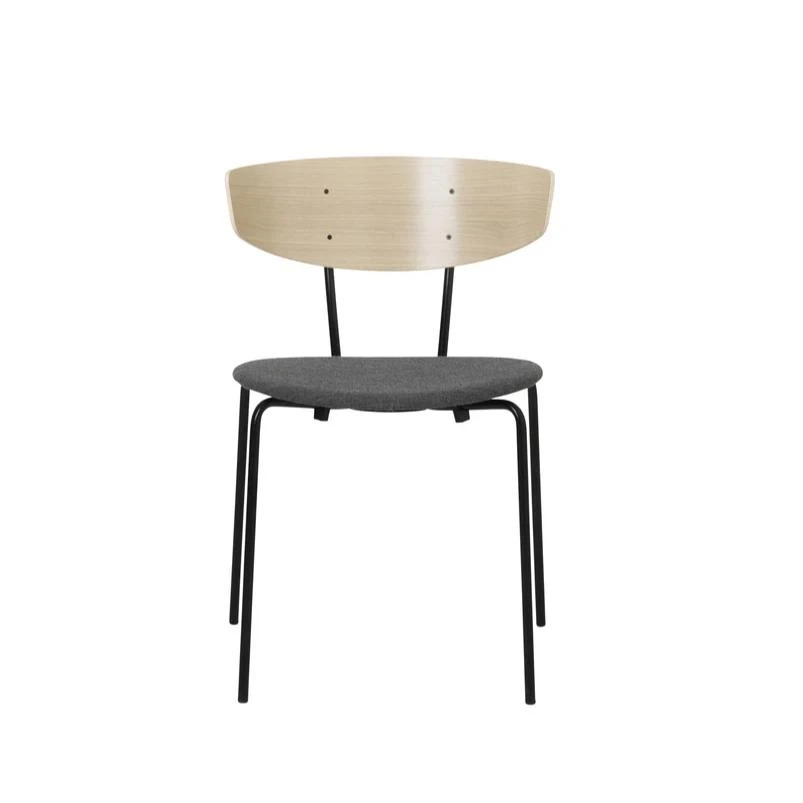 Ferm LIVING Herman Dining Chair Steel Frame Upholstered Seat - Image 2