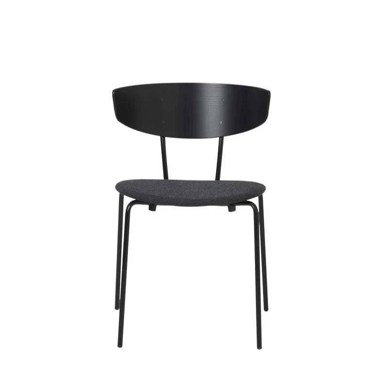 Ferm LIVING Herman Dining Chair Steel Frame Upholstered Seat - Image 3