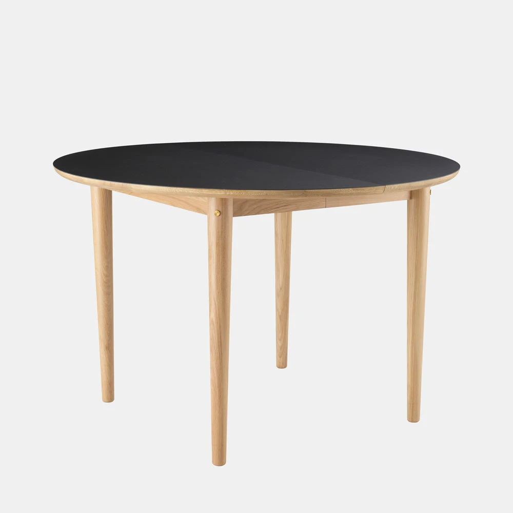FDB Mobler Extendable Dining Table Round Oak - Image 3