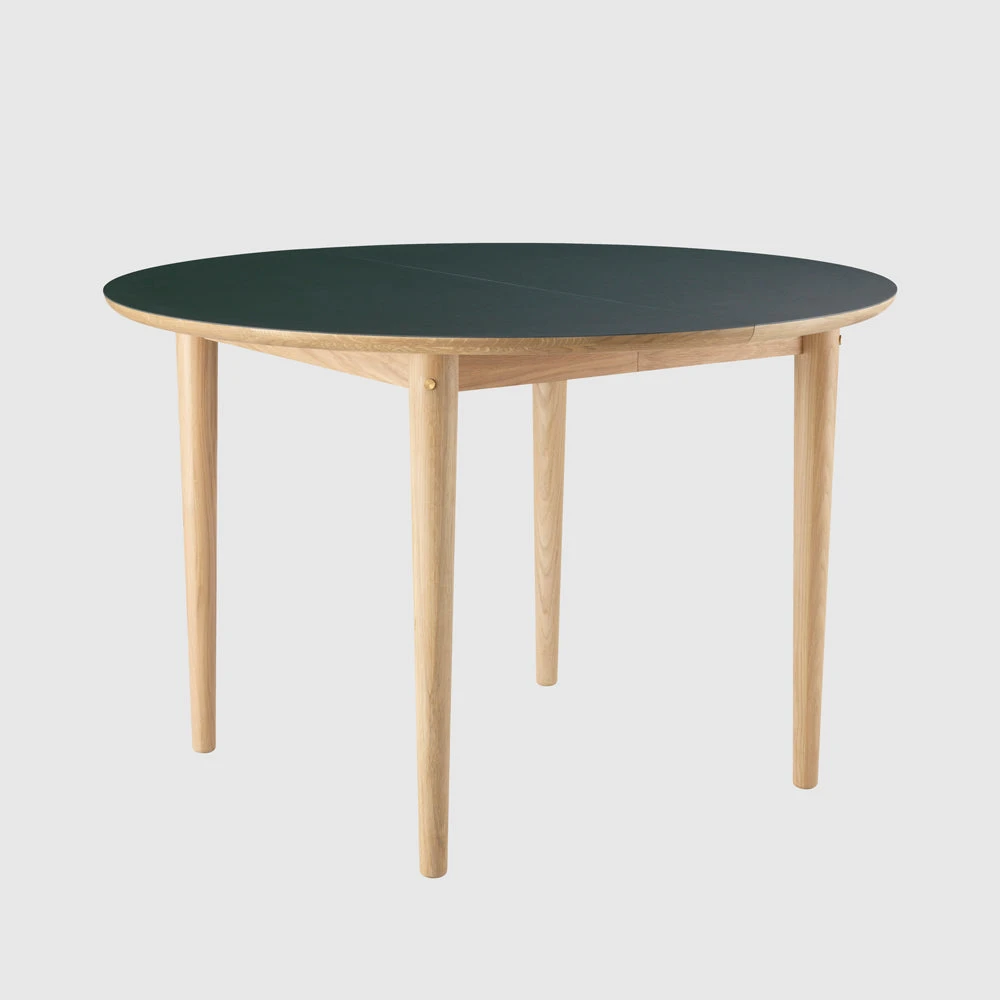 FDB Mobler Extendable Dining Table Round Oak - Image 5