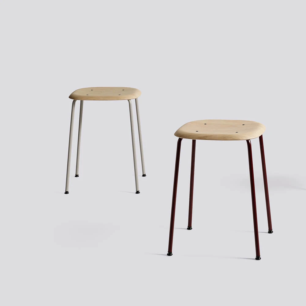 Hay Soft Edge Low Stool Metal Frame
