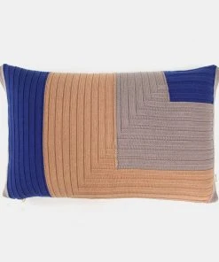 Ferm LIVING Angle Knit Cushion In Dusty Rose
