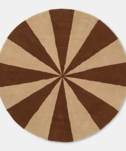 Ferm Living Arch Tufted Rug – Dark Brick/Off White – Large