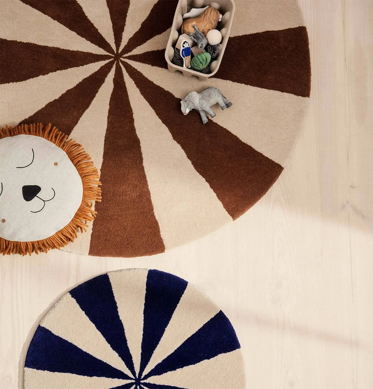 Ferm Living Arch Tufted Rug – Blue/Off White – Small - Image 2