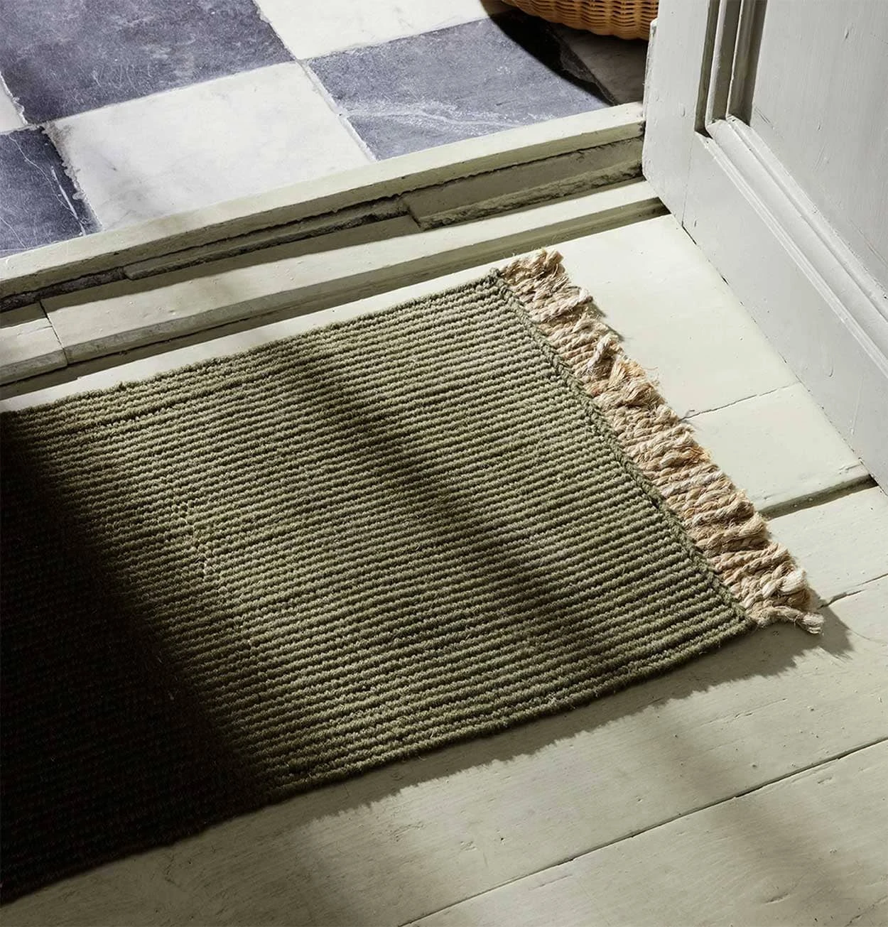 Ferm LIVING Block Mat In Olive - Image 2