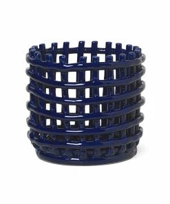 Ferm Living Ceramic Basket – Small – Blue