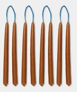 Ferm LIVING Dipped Candles In Amber – Set Of 8