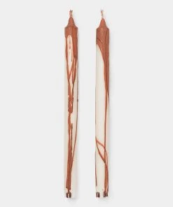 Ferm LIVING Dryp Candles In Rust – Set Of 2