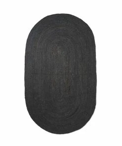 Ferm Living Eternal Oval Jute Rug – Small – Black