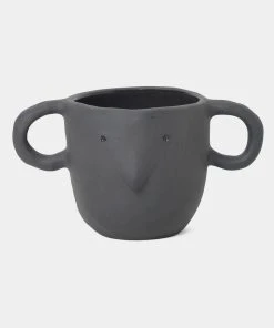 Ferm LIVING Mus Plant Pot – Small – Dark Grey