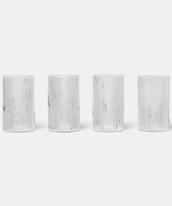 Ferm Living Ripple Verrines – Set Of 4 – Clear