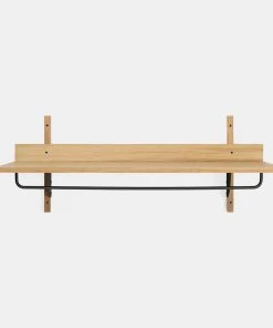 Ferm LIVING Sector Rack Shelf In Oak And Black Brass