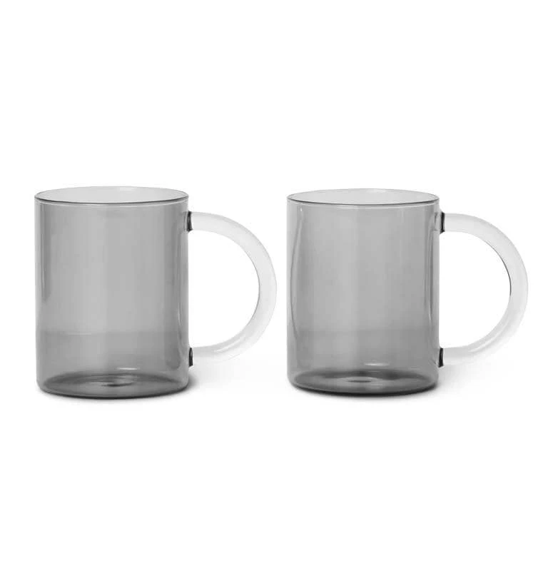Ferm Living Still Mug β Set Of 2 β Smoked Grey