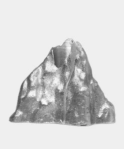Ferm LIVING Large Stone Candle Holder In Aluminium