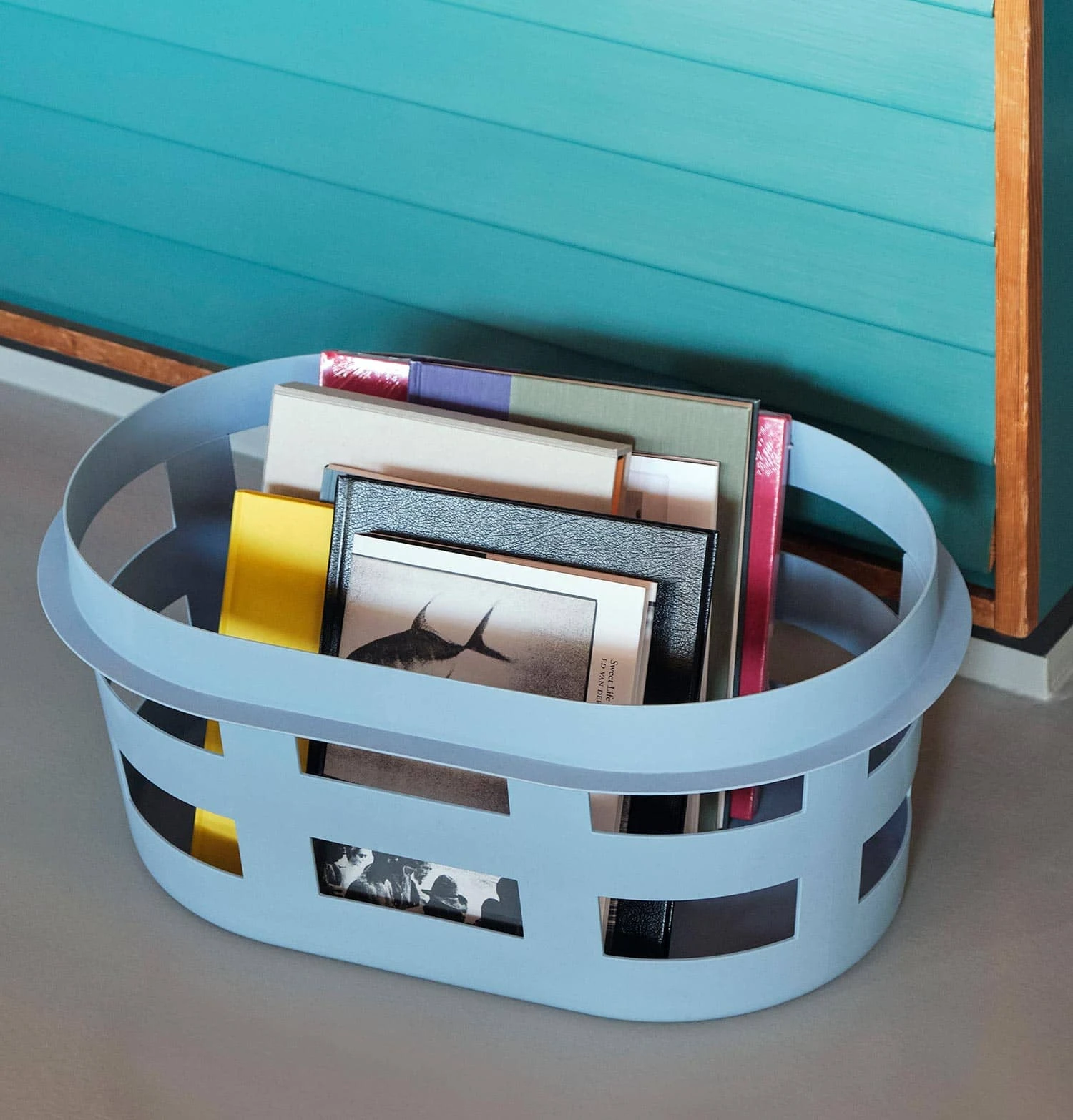 HAY Laundry Basket – Small – Soft Blue - Image 3