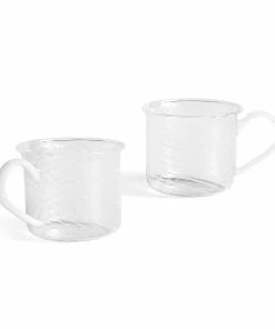 HAY Borosilicate Cup – Set Of 2 – White Swirl