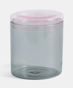 HAY Borosilicate Glass Jar In Grey – Large