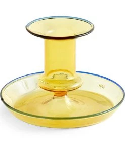 HAY Flare Candle Holder In Yellow