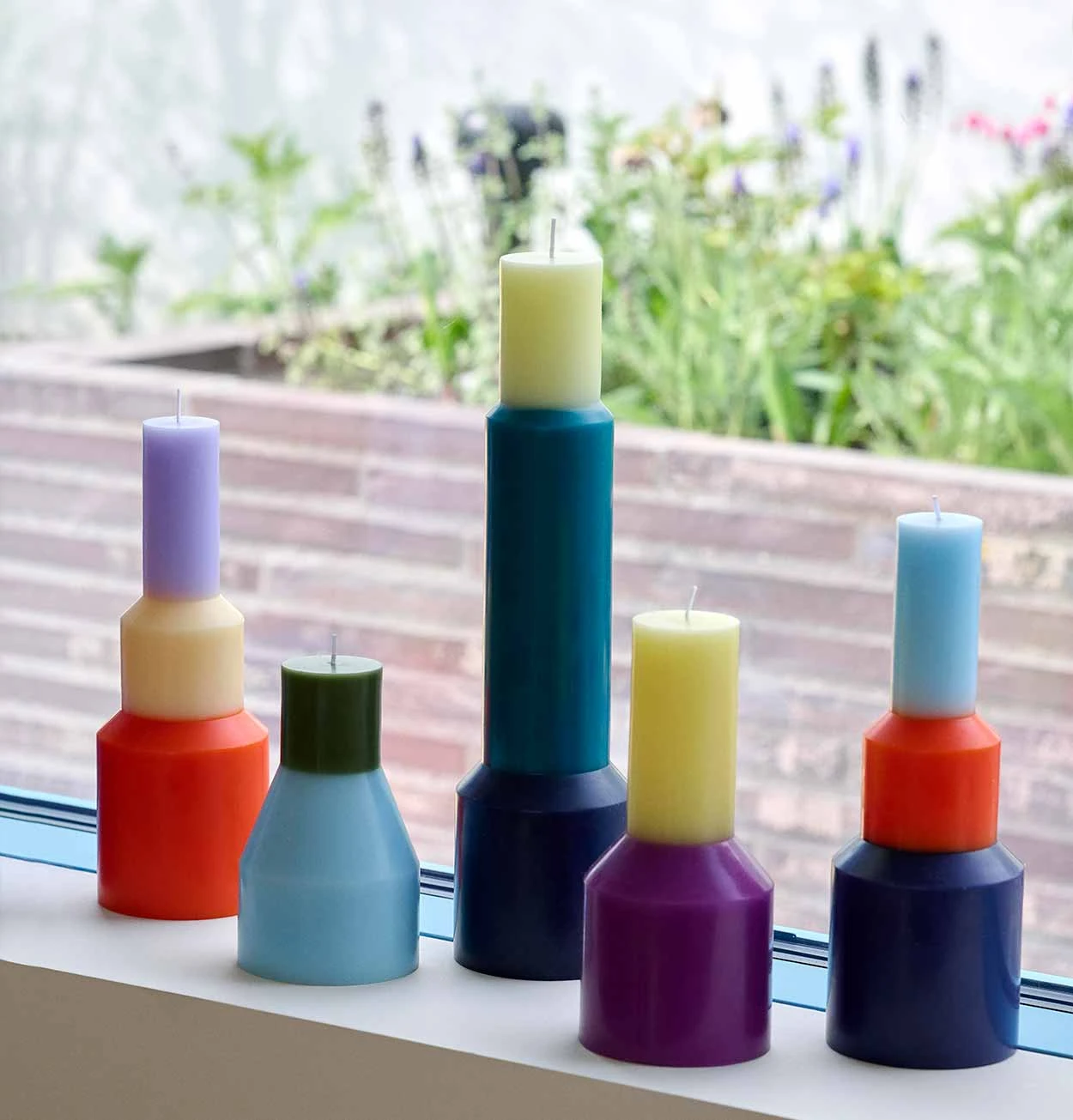 HAY Pillar Candle – Small – Light Blue - Image 2