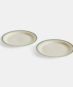 HAY Sobremesa Plate – Set Of 2 – Green And Sand