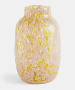 HAY Splash Vase In Light Pink & Yellow